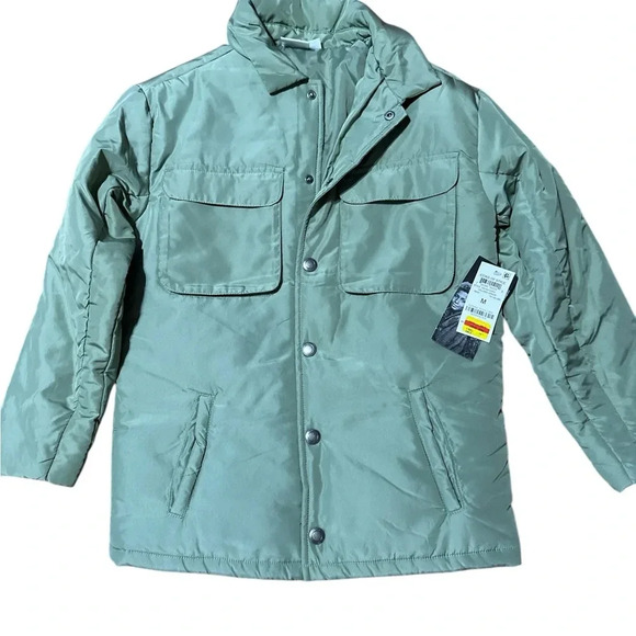 Boys Green Puffer Jacket
